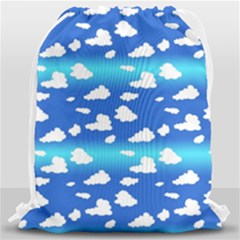 Clouds Drawstring Bag (large) by bloomingvinedesign