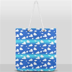Clouds Full Print Rope Handle Tote (large) by bloomingvinedesign