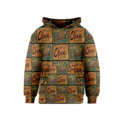 Open Closed 1 Kids  Pullover Hoodie by ArtworkByPatrick