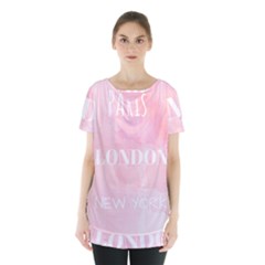 Paris, London, New York Skirt Hem Sports Top by Lullaby