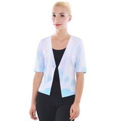 Pastel Eiffel s Tower, Paris Cropped Button Cardigan by Lullaby