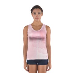Pink Blurry Pastel Watercolour Ombre Sport Tank Top  by Lullaby