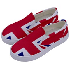Uk Flag Kids  Canvas Slip Ons by FlagGallery