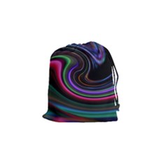 Art Abstract Colorful Abstract Art Drawstring Pouch (small) by Simbadda