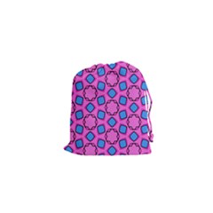 Pattern Pink Stars Texture Seamless Drawstring Pouch (xs) by Simbadda