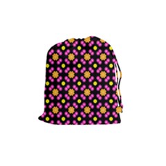 Pattern Colorful Texture Design Drawstring Pouch (medium) by Simbadda