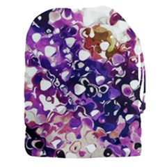 Paint Texture Purple Watercolor Drawstring Pouch (xxxl) by Simbadda