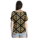 Pattern Stained Glass Triangles V-Neck Flutter Sleeve Top View2