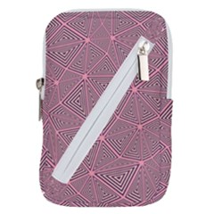 Triangle Background Abstract Belt Pouch Bag (large) by Simbadda