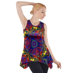 Kaleidoscope Pattern Ornament Side Drop Tank Tunic by Simbadda