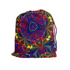 Kaleidoscope Pattern Ornament Drawstring Pouch (xl) by Simbadda