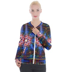 Mandala Pattern Kaleidoscope Casual Zip Up Jacket by Simbadda