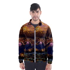 Fractal Cg Computer Graphics Sphere Fractal Art Water Organism Macro Photography Art Space Earth  Men s Windbreaker by Vaneshart