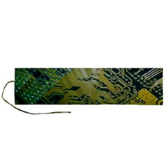 Laptop Computer Technology Leaf Line Green Biology Communication Electronics Illustration Informatio Roll Up Canvas Pencil Holder (l) by Vaneshart