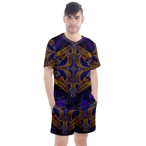 Abstract Art Artwork Fractal Men s Mesh Tee And Shorts Set by Wegoenart