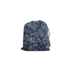 Internet Planets Drinks Computers Drawstring Pouch (xs) by Wegoenart