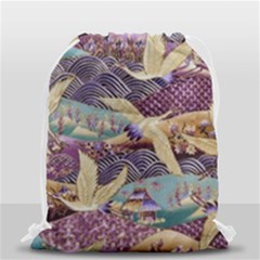 Textile Fabric Cloth Pattern Drawstring Bag (small) by Wegoenart