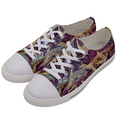 Textile Fabric Cloth Pattern Women s Low Top Canvas Sneakers by Wegoenart
