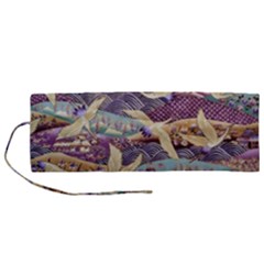 Textile Fabric Cloth Pattern Roll Up Canvas Pencil Holder (m) by Wegoenart