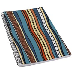 Stripes Hand Drawn Tribal Colorful Background Pattern 5 5  X 8 5  Notebook by Vaneshart