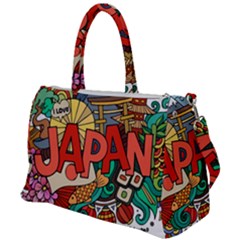Earthquake And Tsunami Drawing Japan Illustration Duffel Travel Bag by Vaneshart