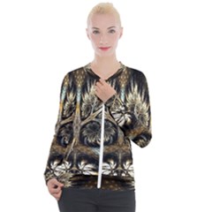 Roots Abstract Sectors Layers Colors Casual Zip Up Jacket by Vaneshart