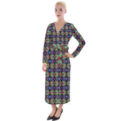 Abstract 11 Velvet Maxi Wrap Dress by ArtworkByPatrick
