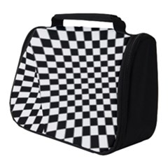 Illusion Checkerboard Black And White Pattern Full Print Travel Pouch (small) by Vaneshart