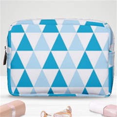 Abstract Modern Background Blue Make Up Pouch (medium) by Vaneshart