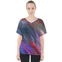 Abstract Paint Painting Watercolor V-neck Dolman Drape Top by Vaneshart