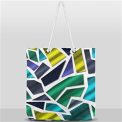 Mosaic Shapes Full Print Rope Handle Tote (large) by Vaneshart