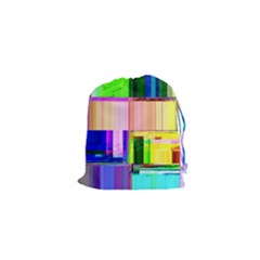 Glitch Art Abstract Drawstring Pouch (xs) by Vaneshart