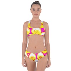 Pop Art Tennis Balls Criss Cross Bikini Set by essentialimage