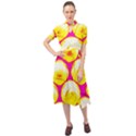 Pop Art Tennis Balls Keyhole Neckline Chiffon Dress View1