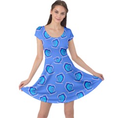 Surfer Pattern Cap Sleeve Dress by bloomingvinedesign