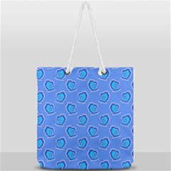 Surfer Pattern Full Print Rope Handle Tote (large) by bloomingvinedesign