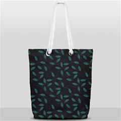 Copper Leaves Full Print Rope Handle Tote (small) by bloomingvinedesign