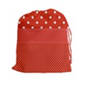 Polka Dots Two Times Drawstring Pouch (XXL) View1