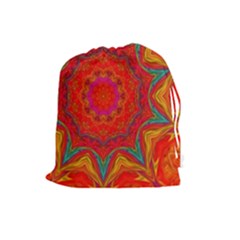 Background Pattern Surface Texture Drawstring Pouch (large) by Wegoenart