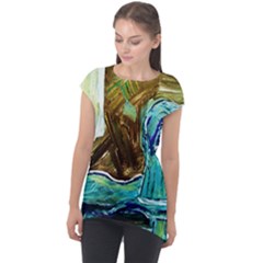 Horsy Cap Sleeve High Low Top by bestdesignintheworld