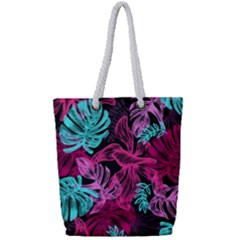 Leaves Full Print Rope Handle Tote (small) by Sobalvarro
