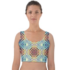 Pattern Velvet Crop Top by Sobalvarro