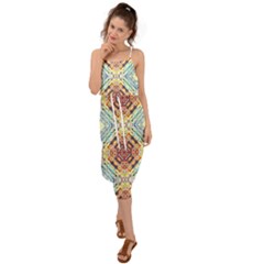 Pattern Waist Tie Cover Up Chiffon Dress by Sobalvarro