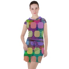 Pattern  Drawstring Hooded Dress by Sobalvarro