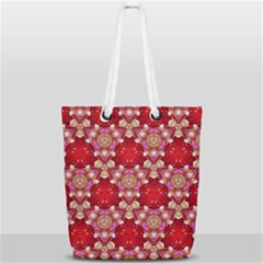 Design Pattern Texture Full Print Rope Handle Tote (small) by Wegoenart