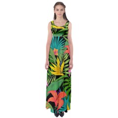 Tropical Greens Empire Waist Maxi Dress by Sobalvarro