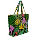 Tropical Greens Zip Up Canvas Bag View2