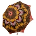 Awesome Heart On A Pentagram With Skulls Hook Handle Umbrellas (Large) View2