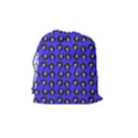 Retro Girl Daisy Chain Pattern Blue Drawstring Pouch (Medium) View2