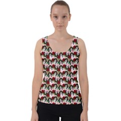 Vintage Hippie Girl Pattern Pnk Velvet Tank Top by snowwhitegirl